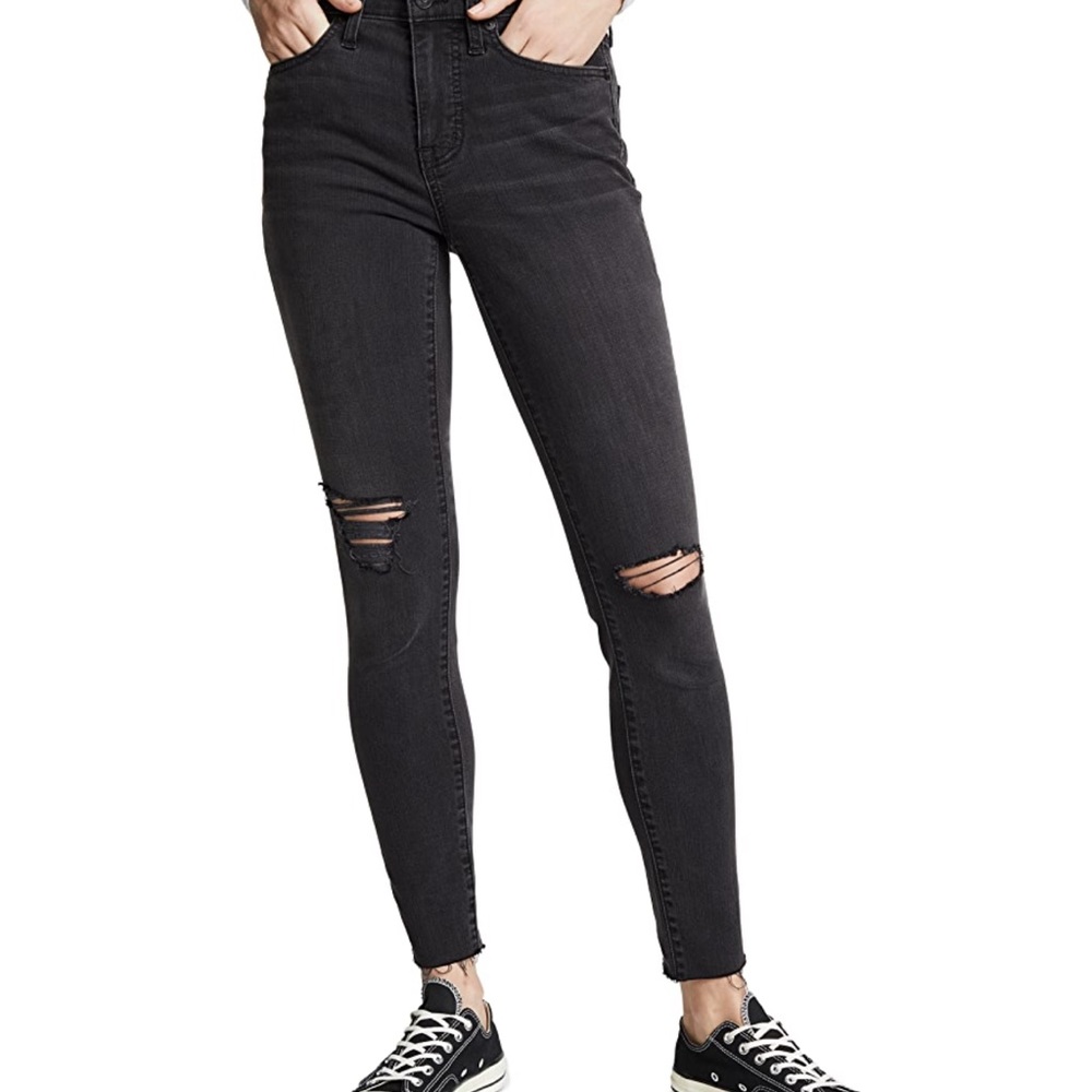 Madewell 9 high rise skinny black